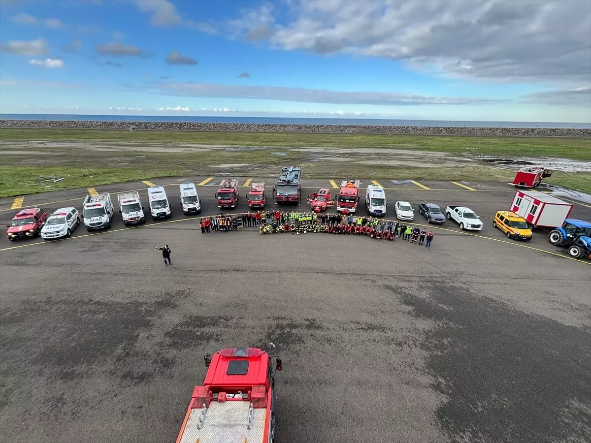 Acil Durum Tatbikatı Ordu Giresun Havalimanı’nda Gerçekleşti