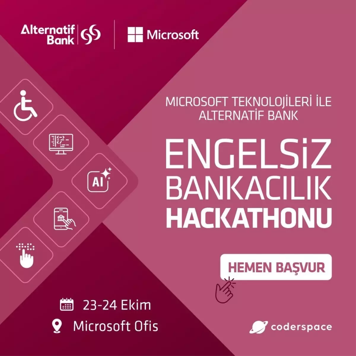 Alternatif Bank ve Microsoft Türkiye’den Engelsiz Bankacılık Hackathonu