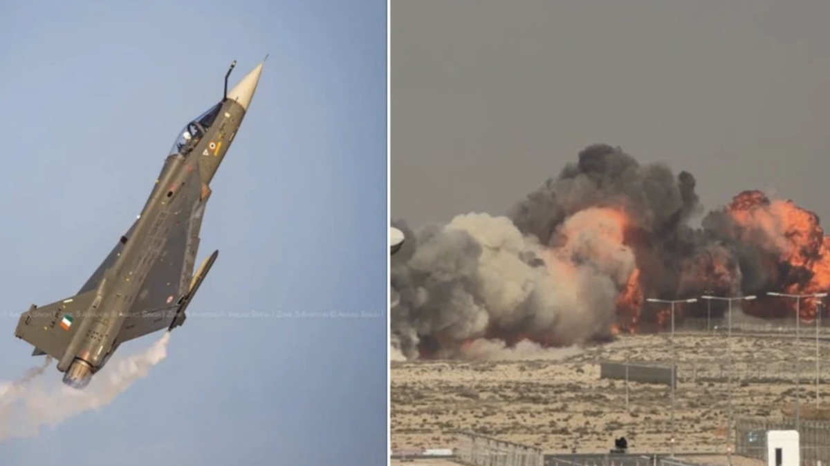 Dubai’de Hindistan’a ait savaş uçağı gösteri sırasında düştü