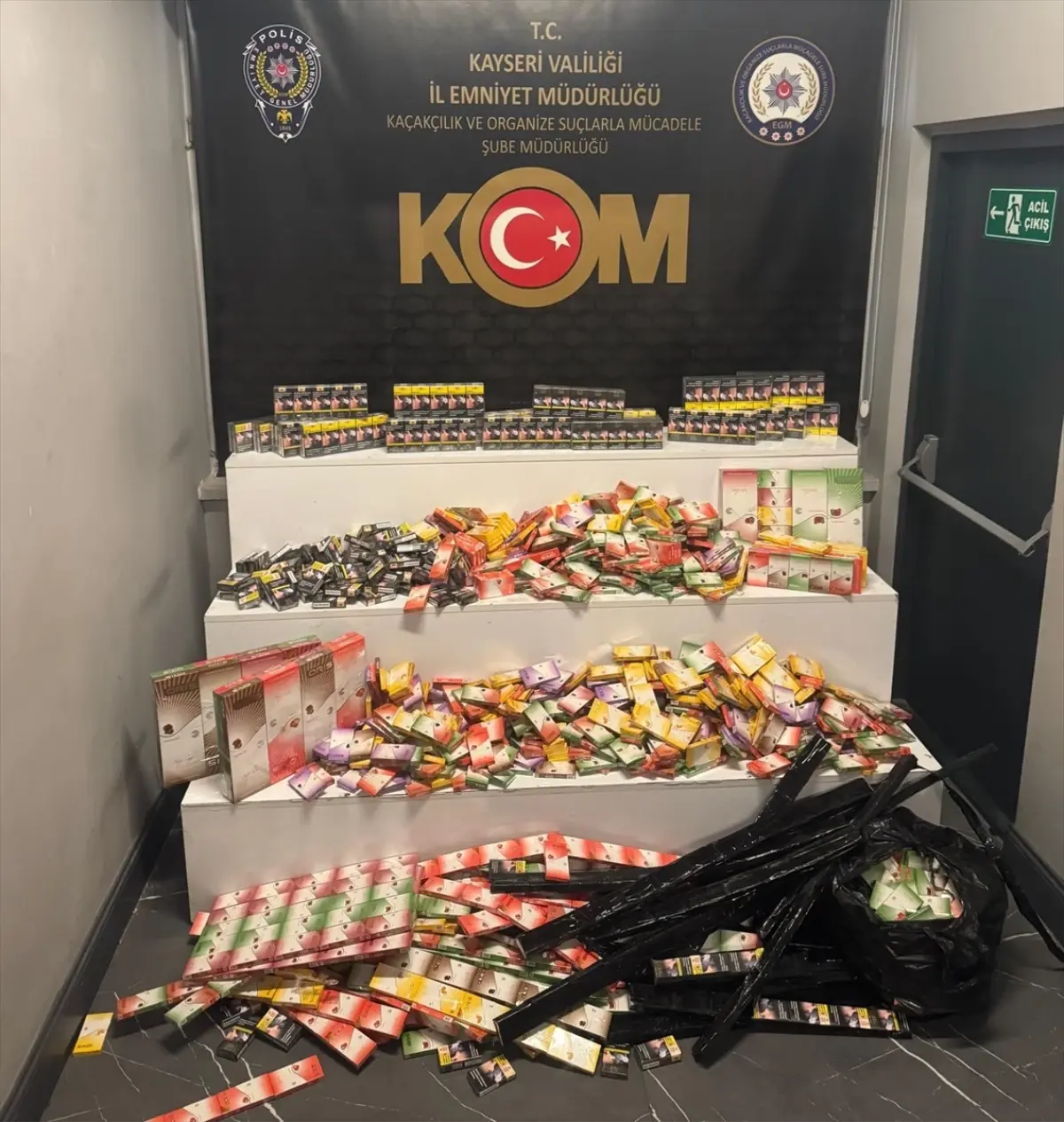 Kayseri’de 2.250 Kaçak Sigara Ele Geçirildi