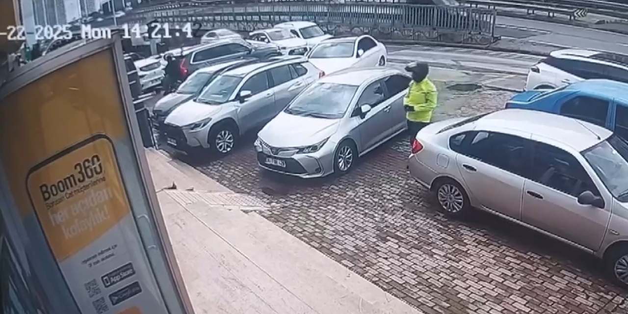 Banka önünde valiz dolusu paraya gasp! İşte görüntüler